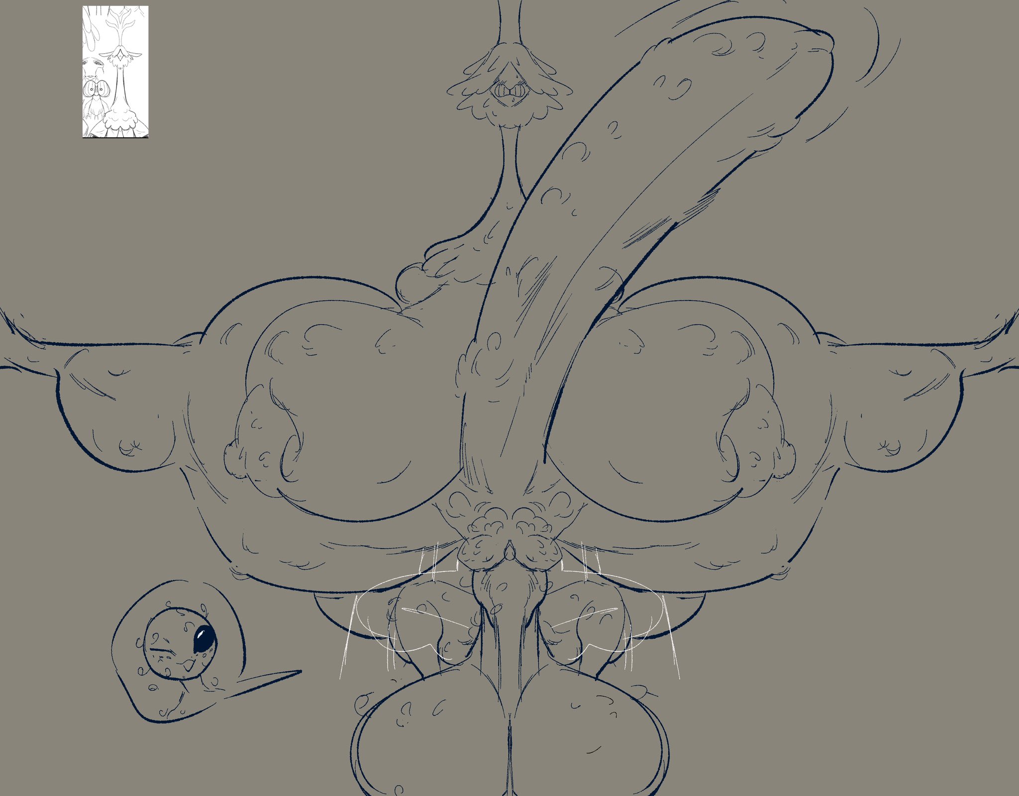 alien, ass, balls, barbed penis, cream (repomorame), drool, drooling, femboy, hyper balls, hyper penis, large penis, long tongue, male, massive balls, penis, repomorame, spiked penis, thick, thick ass, thick body, thick femboy, thick penis, thick thighs, veiny penis