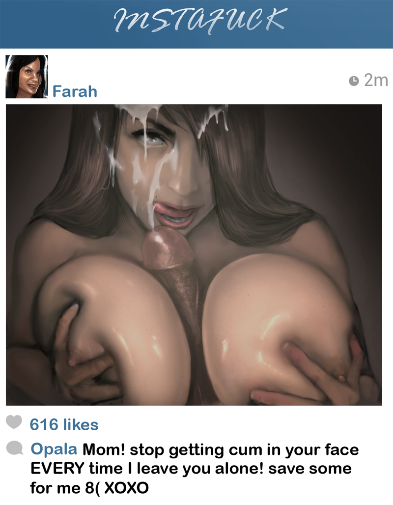 big breasts, big penis, breast grab, breast squeeze, breasts, brown hair, camera, cum, cum drip, cum in hair, cum on face, cum volcano, dark hair, dark skin, dark-skinned male, egyptian, faceless male, farah, female, instagram, interracial, kaihlan, large breasts, legend of queen opala, licking, male, milf, paizuri, parody, penis, photo, picture, pov, queen opala, straight, tongue, tongue out, website