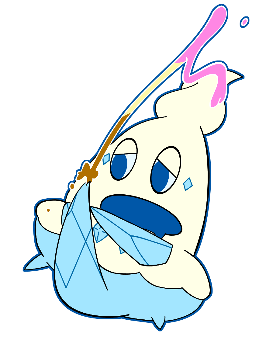 cum cumming ice ice_cream male male_only masturbation no_humans penis pokemon pokephilia solo transparent_background vanillish