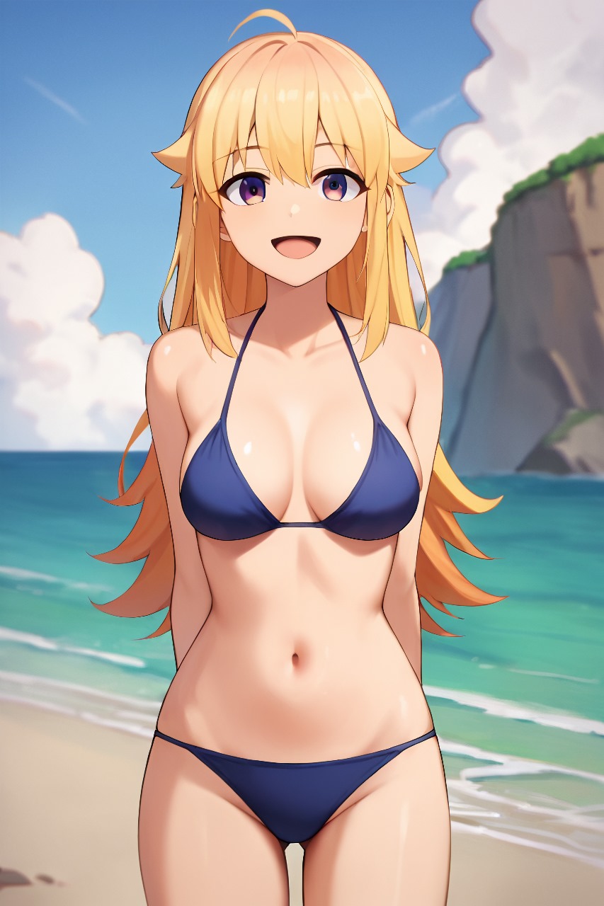 ai_generated anime blonde_hair female koshi_torako my_deer_friend_nokotan shikanoko_nokonoko_koshitantan solo