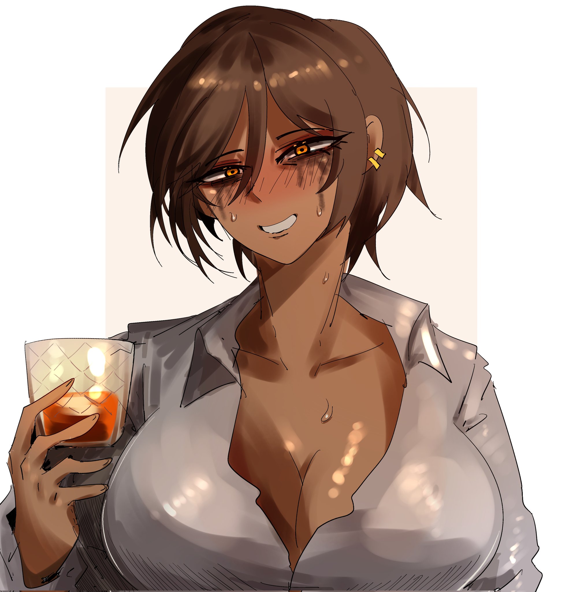 1girls, arczaeon, big breasts, cleavage, female, female only, human, large breasts, limbus company, outis (limbus company), project moon, revealing clothes