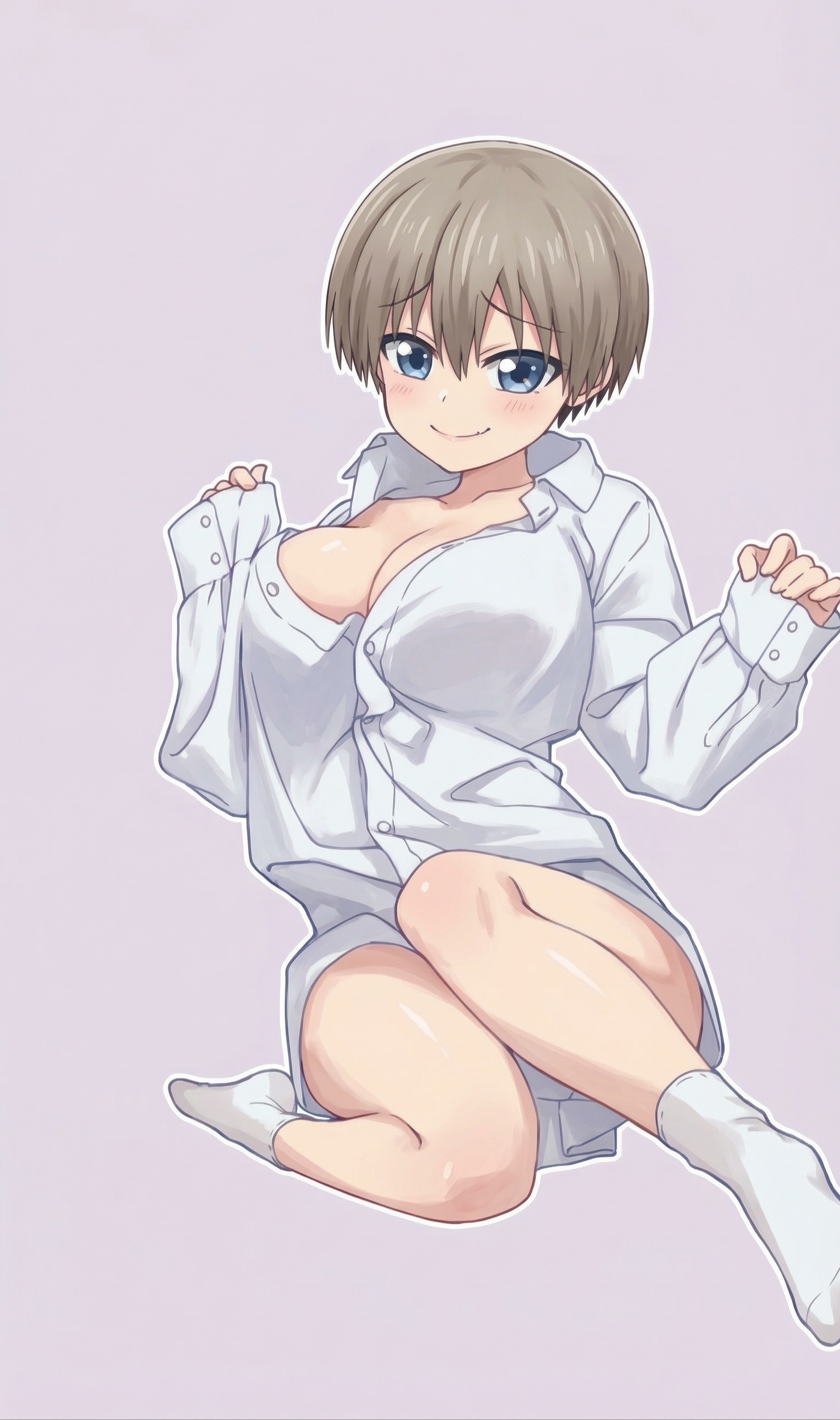 1girls, big ass, big breasts, feet, huge breasts, reloking, solo, solo female, solo focus, uzaki hana, uzaki-chan wa asobitai!