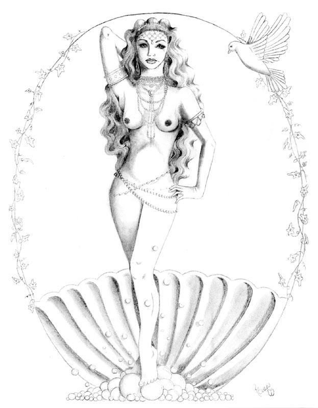 1girls aphrodite aphrodite_(greek_mythology) areolae breasts crossed_legs female female_focus female_only fine_art_parody front_view greek_mythology long_hair looking_at_viewer mythology nipples nude nude_female public_domain roman_mythology tagme the_birth_of_venus venus