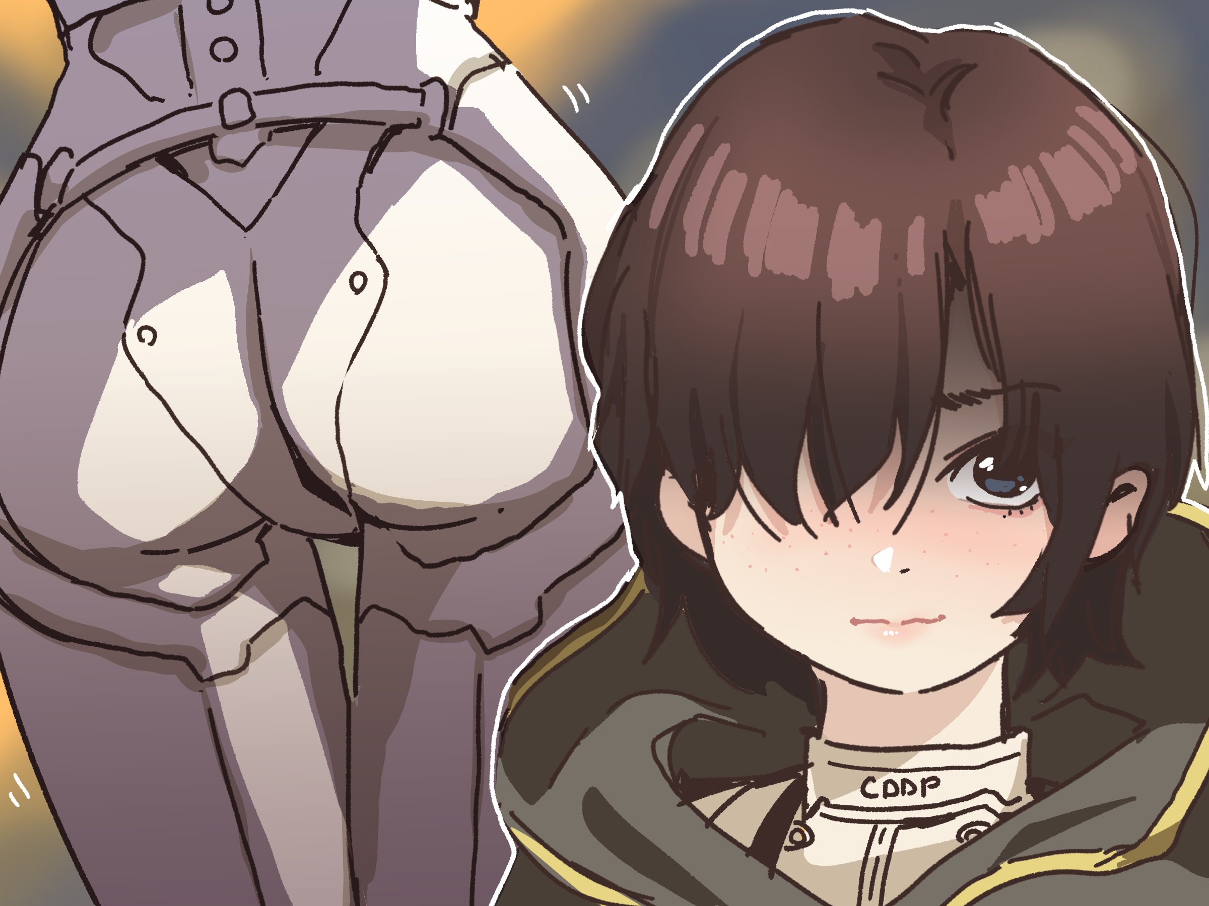 1girls, ass, ass focus, back view, bodysuit, brown hair, clothing, evie (stellar blade), female, fully clothed, hair over one eye, handwear, human, medium breasts, nonsexual, orenji, pale skin, plugsuit, short hair, skin tight, skintight, skintight bodysuit, skintight clothing, solo, stellar blade, stellar blade: blood rain, tagme, thigh gap, tomboy