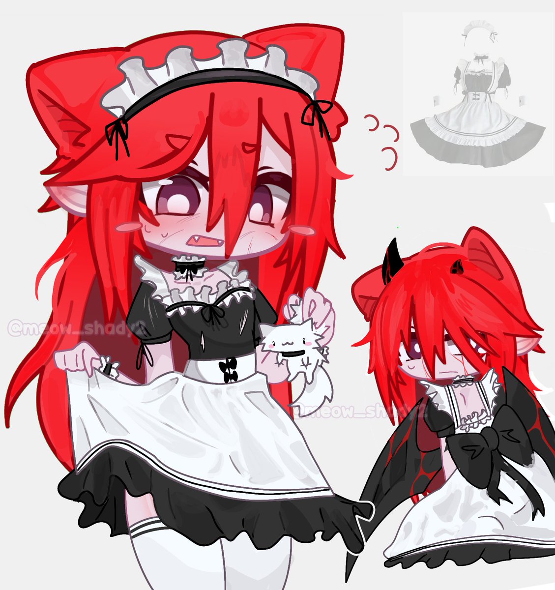 gacha, gacha club, gacha life, mako (meow shady2), meow shady2, red hair