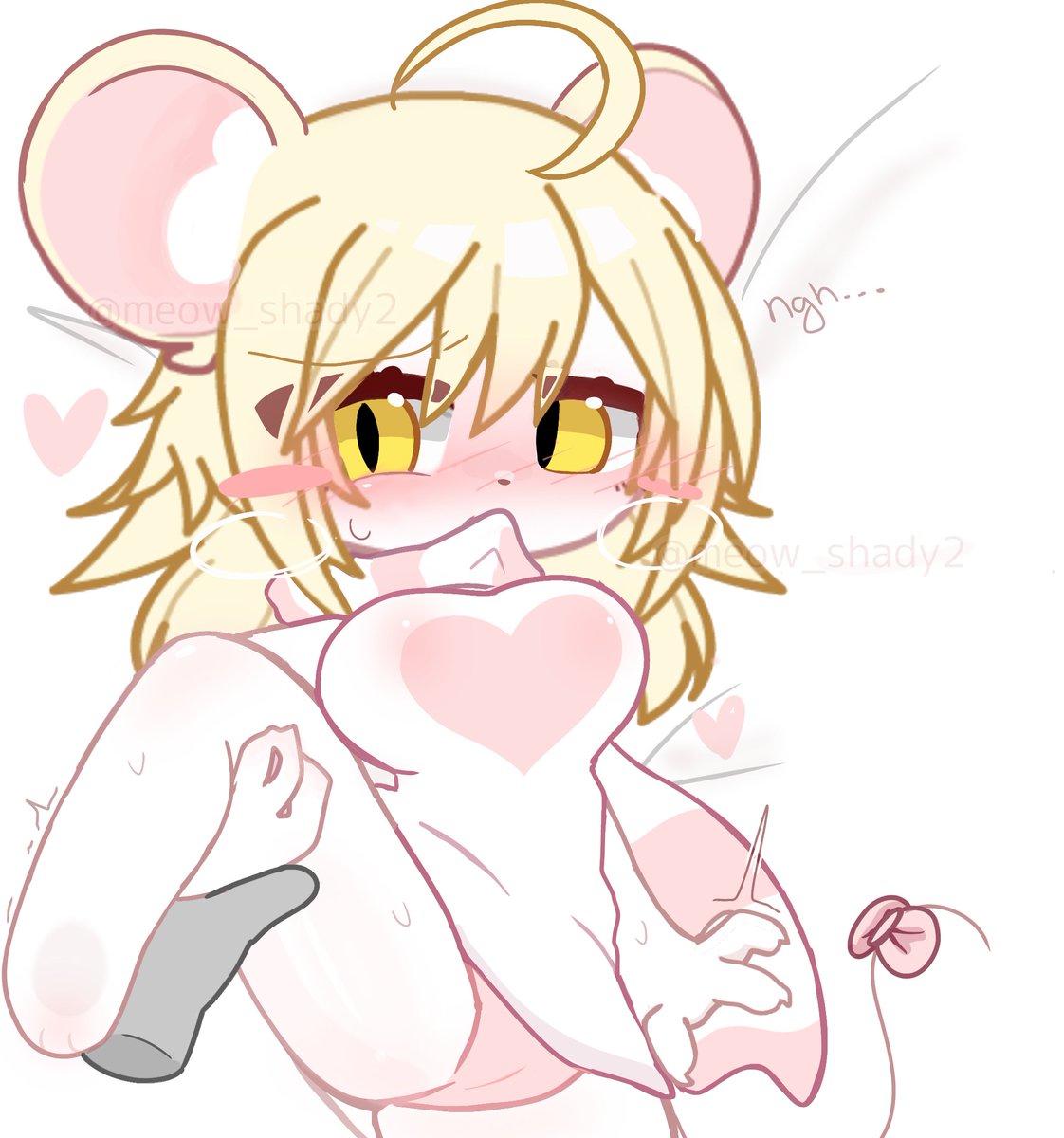 blonde hair, gacha, gacha club, gacha life, lorna (terrible mouse), meow shady2, mouse, mouse girl, terrible mouse, yellow eyes