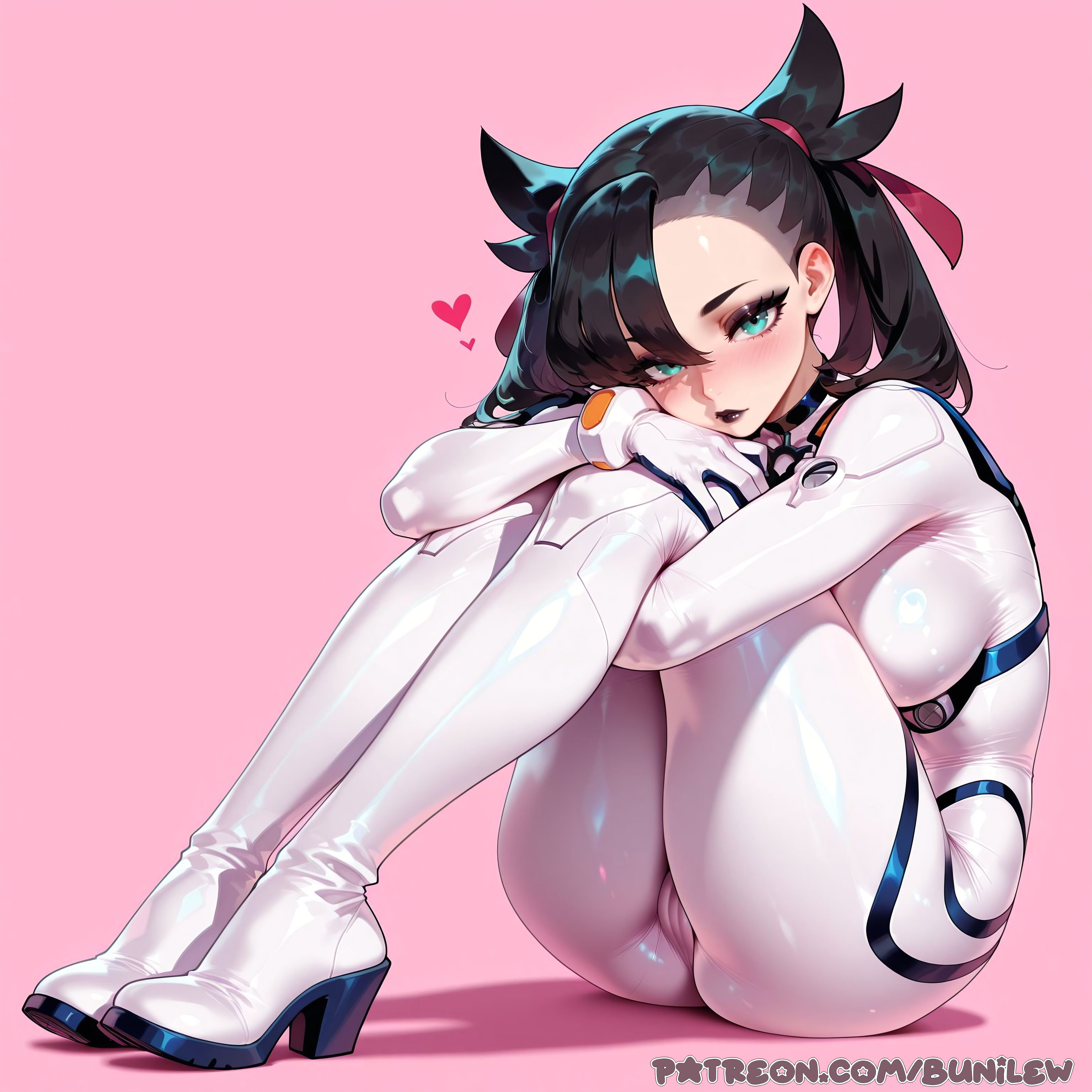 1girl, 1girls, ai generated, ass, bedroom eyes, belly, big breasts, big butt, boobs, breasts, bunilew, cameltoe, cleft of venus, female, female only, hair, hi res, high quality, high resolution, hot, huge breasts, large breasts, long hair, looking at viewer, marnie (pokemon), mature, mature female, milf, nipples, nude, pokemon, pokemon trainer, sex, sexy, solo, thick thighs, thighs, tight clothes, tight clothing, tight fit, uncensored