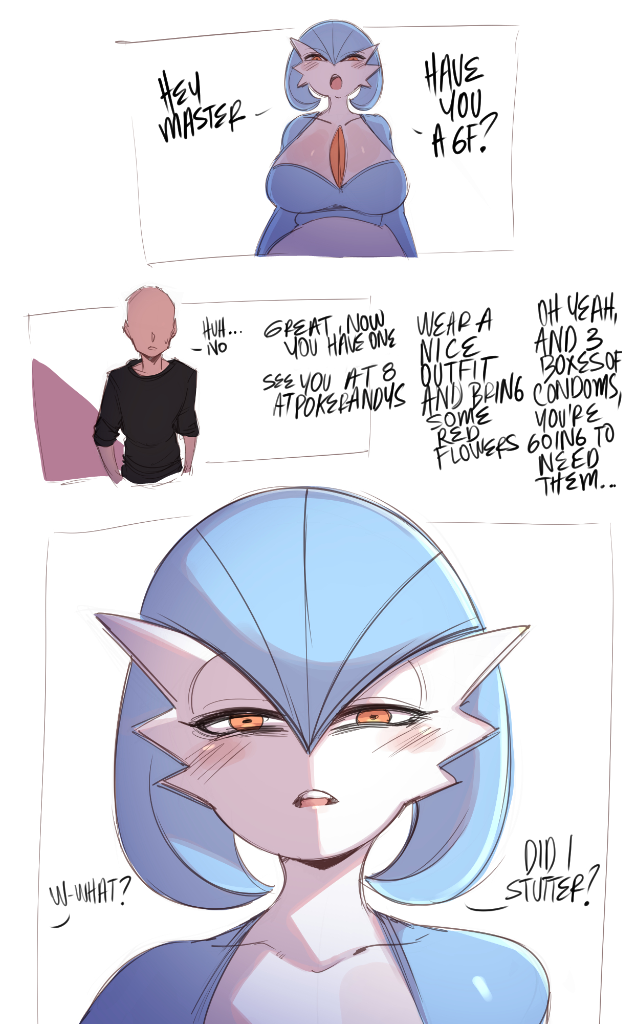 1boy, 1girls, assertive female, big boobs, big breasts, bigger female, blue hair, blue hair female, boobs, breasts, clothed, clothed male, female, female focus, gardevoir, height difference, human, human male, imminent sex, large boobs, large breasts, larger female, male, nintendo, no consent, pokemon, pokemon (species), pokemon trainer, saltyxodium, shiny gardevoir, shiny pokemon, shorter male, size difference, smaller male, straight to the point, taller female, taller girl, taller woman