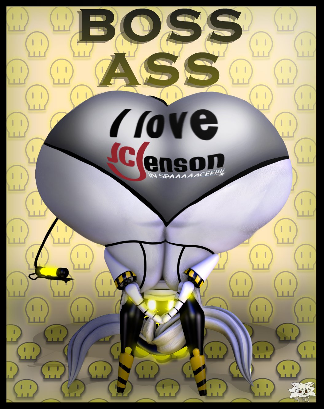 amen pose, ass, ass focus, bending forward, bending over, bent over, big ass, big bubble butt, big butt, bubble butt, butt, butt focus, female, female focus, female only, glitch productions, heart shaped ass, hype ass, hyper, hyper ass, j (murder drones), m-ris, murder drones, panties, praise da booty (meme), solo