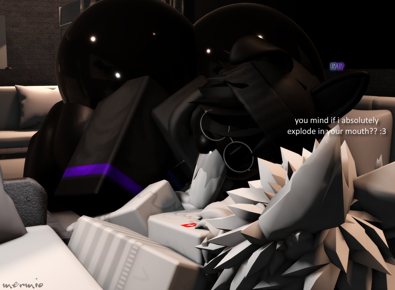 1boy, 1femboy, 2boys, 3d, artist name, ass, ass focus, big ass, big ass (male), blowjob, bottom heavy femboy, bubble ass, bubble butt, butt focus, english text, enormous ass, femboy, femboy on male, gay, huge ass, huge butt, hyper ass, idk what to tag it, large ass, large butt, luvia (mermio), male, male on male, male/male, massive ass, massive butt, mermio, penis, roblox, robloxian, sucking penis, text, watermark