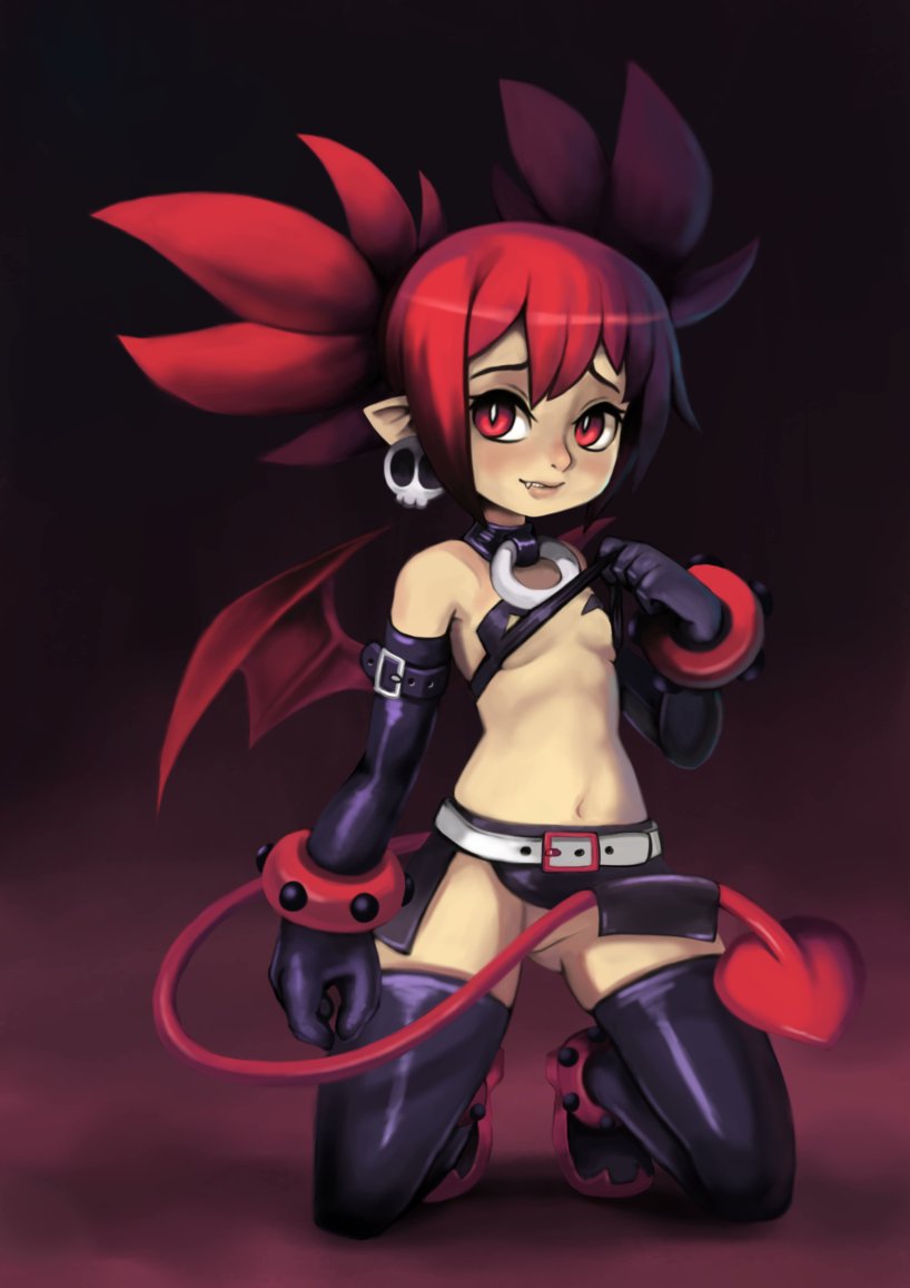 breasts demon_girl demon_tail disgaea disgaea_1 etna female female_focus nippon_ichi_software ostinatohex skimpy_clothes small_breasts succubus teasing thick_thighs thighs