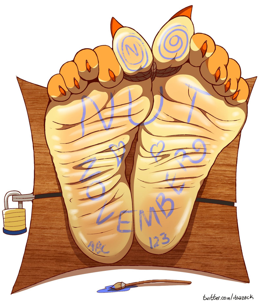 blue paint, body markings, body writing, bodypaint, bondage, bound, bound ankles, bound legs, charizard, disembodied feet, feet, feet fetish, feet together, female, female focus, female only, foot fetish, foot focus, heart, heart symbol, hearts, lock, locked, long toenails, ms. zard, nnn, no humans, no nut november, no sex, no shoes, no socks, no visible genitalia, only, only female, orange body, paintbrush, painted feet, pokemon, pokemon (species), pov feet, rope, rope bondage, ropes, scrunched soles, scrunched toes, sharp toenails, sole, sole female, soles, soles female, soles fetish, tagme, tied feet, tied female, tied legs, toe claws, toe curl, toe scrunch, toenails, toes scrunch, toes tied, twitter username, two tone body, two-tone body, white background, wrinkled feet, wrinkled soles, writing on body, zp92