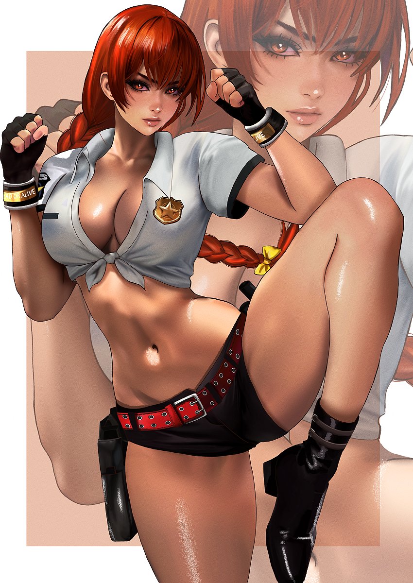 1girls big_ass big_breasts cleavage dead_or_alive female female_only kasumi_(doa) kittymiya midriff navel thick_thighs