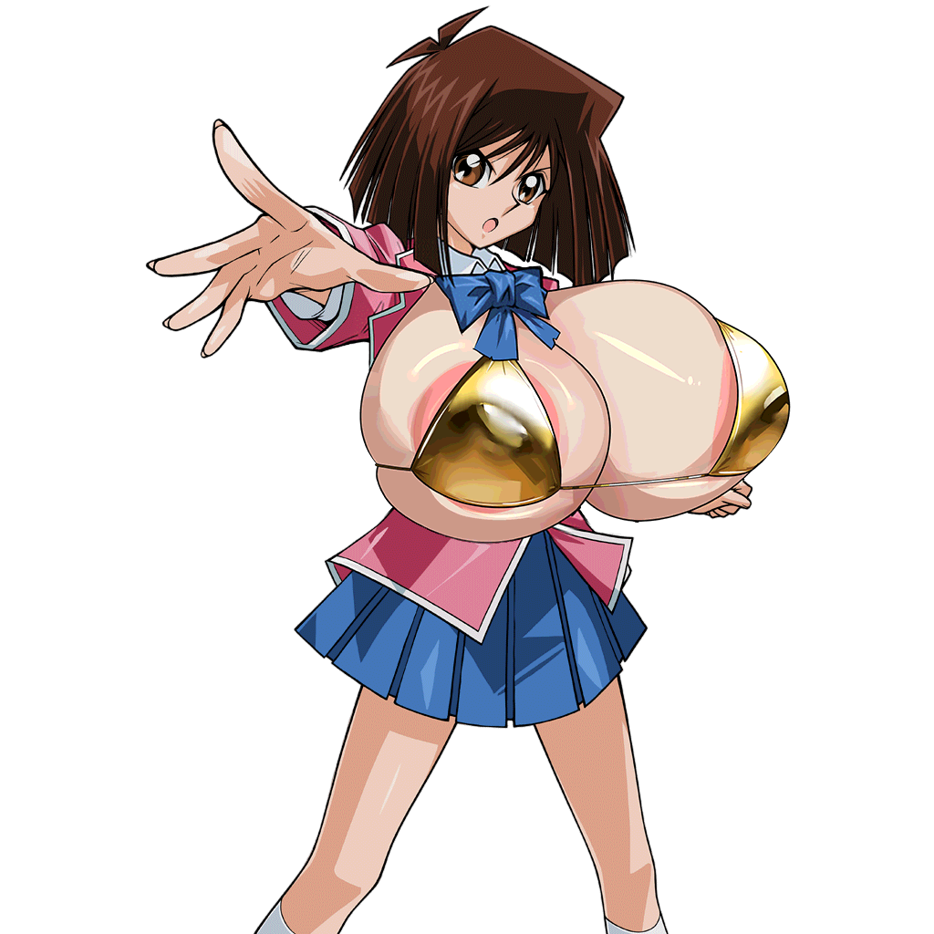 anzu_mazaki big_breasts bikini bikini_top bimbo breasts brown_hair gigantic_breasts huge_breasts huge_nipples hyper_breasts large_breasts mazaki_anzu nipples peterh_lewd school_uniform schoolgirl tea_gardner yu-gi-oh! yu-gi-oh!_duel_monsters