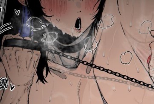 armpit licking, big breasts, breasts, carrot 011, chain leash, chains, female, fit, fit female, hololive, hololive english, hololive english -advent-, implied sex, nerissa ravencroft, pulling leash, steam, sweat, sweating, toned female, virtual youtuber, vtuber
