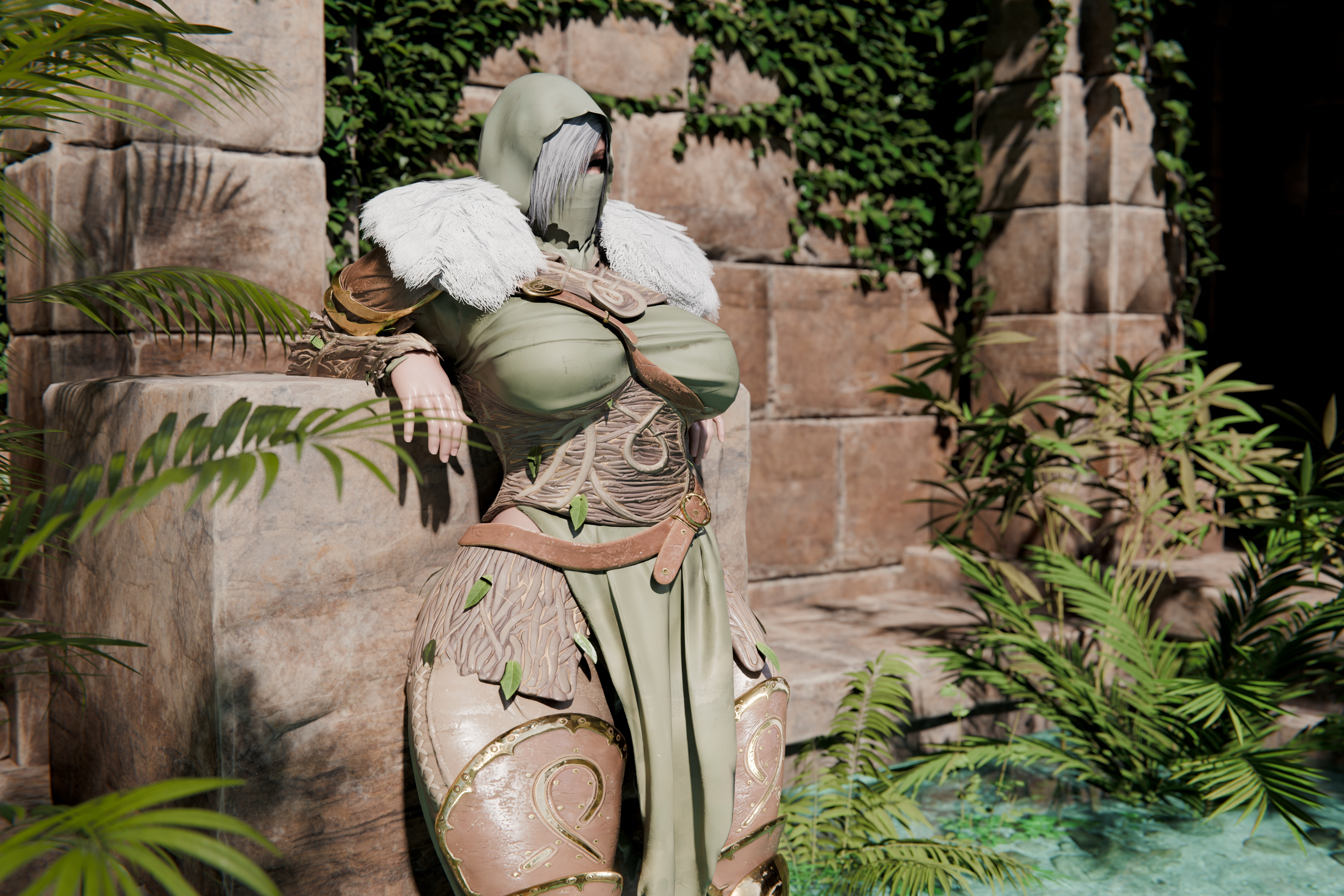 big ass, big breasts, breasts, clothed, elf, elf female, female, guidugalle, guimontag, kerillian, vermintide, warhammer (franchise), warhammer fantasy, wood elf