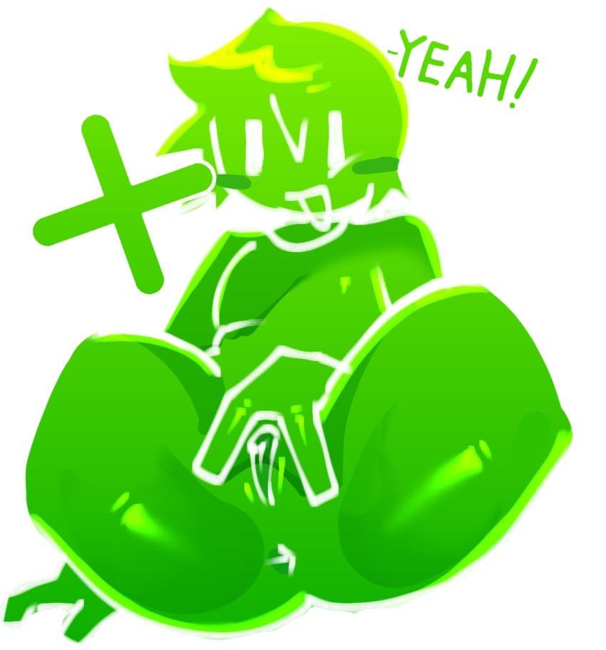 1girls, bottomless, bottomless female, female, female only, flat chest, irougaki, miiverse, tomboy, yeah! (miiverse)