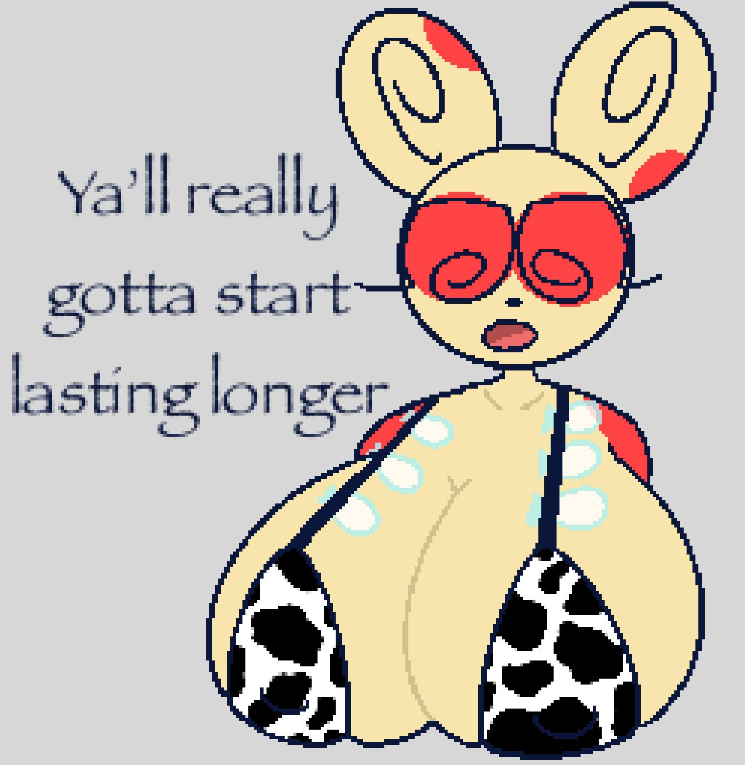 1female, 1girls, 2d, 2d (artwork), 2d artwork, big breasts, breasts, breasts bigger than head, breasts focus, bunny, bunny ears, bunny girl, bust, bust portrait, busty, busty female, cleavage, clothing, condom, condoms, condoms on body, cow print, cow print bikini, cowprint, cowprint bikini, deep cleavage, female, filled condom, filled condoms, furry, game freak, huge breasts, hyper breasts, large breasts, looking at own breasts, looking at self, looking down, looking down at breasts, nintendo, papyrus (font), pixel (artwork), pixel art, pixelated, pokemon, pokemon (species), psych (psychda), psychda, red body, skimpy, solo, solo female, solo focus, sona, spinda, swirly eyes, talking, text, tied condom, top heavy, top heavy breasts, waist not visible