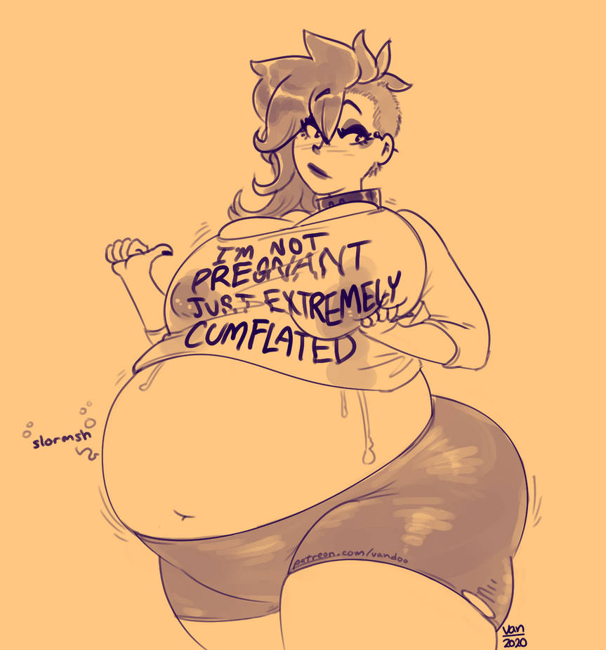 ass, big ass, big breasts, bloated belly, breasts, cumflation, female, lactation, punk, vanboop