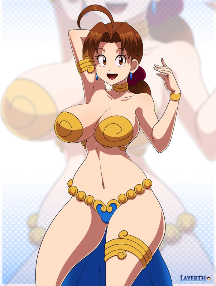 bare_arms bare_legs bare_midriff bare_shoulders bare_thighs belly_button belly_dancer belly_dancer_outfit big_breasts bikini bikini_top blue_earrings blue_gem blue_gemstone blue_loincloth bra bracelet braided_hair braided_ponytail brown_eyes brown_hair cleavage collar crossover crossover_cosplay dancer dancer_class dancer_girl dancer_outfit delia_ketchum_(pokemon) earrings gem gemstone gold_(metal) gold_bikini gold_bikini_top gold_bra gold_bracelet gold_collar gold_jewelry gold_thigh_ring gold_thighlet golden_bikini golden_bikini_top golden_bra golden_bracelets golden_collar golden_thigh_ring harem_girl harem_jewelry harem_outfit inner_sideboob layerth light-skinned_female loincloth long_hair metal_bra metal_collar midriff milf navel overboob pokemon pokemon_(anime) ponytail shantae shantae_(cosplay) shantae_and_the_pirate's_curse sideboob slave slave_bikini slave_collar slave_outfit slavegirl tanline_island thick_thighs thigh_ring thighlet