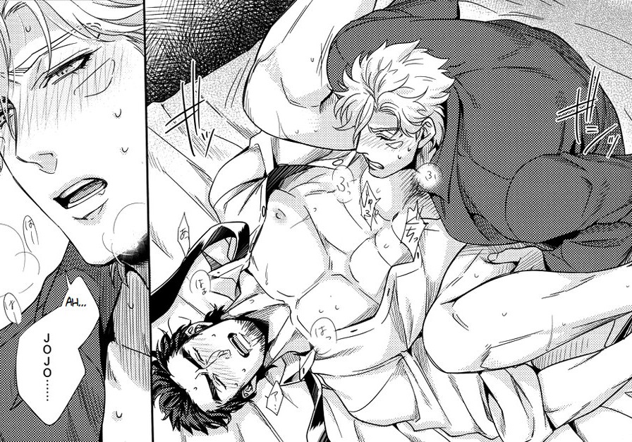 2boys battle_tendency caesar_zeppeli gay jojo's_bizarre_adventure joseph_joestar looking_pleasured male male/male male_only male_penetrated male_penetrating male_penetrating_male moaning_name open_mouth penis yaoi