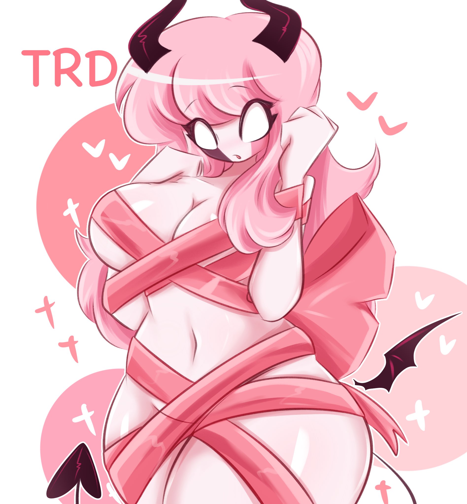 1girls, belly, big breasts, big thighs, breasts, demon, eyes, female, friday night funkin, long hair, long-haired female, mid-fight masses, naked, naked female, navel, nude, nude female, open mouth, pink hair, pink-haired female, sarvente (dokki.doodlez), sarvente (friday night funkin), stomach, succubus, succubus horns, succubus tail, succubus wings, thighs, trd-yo, tummy, waist, white eyes