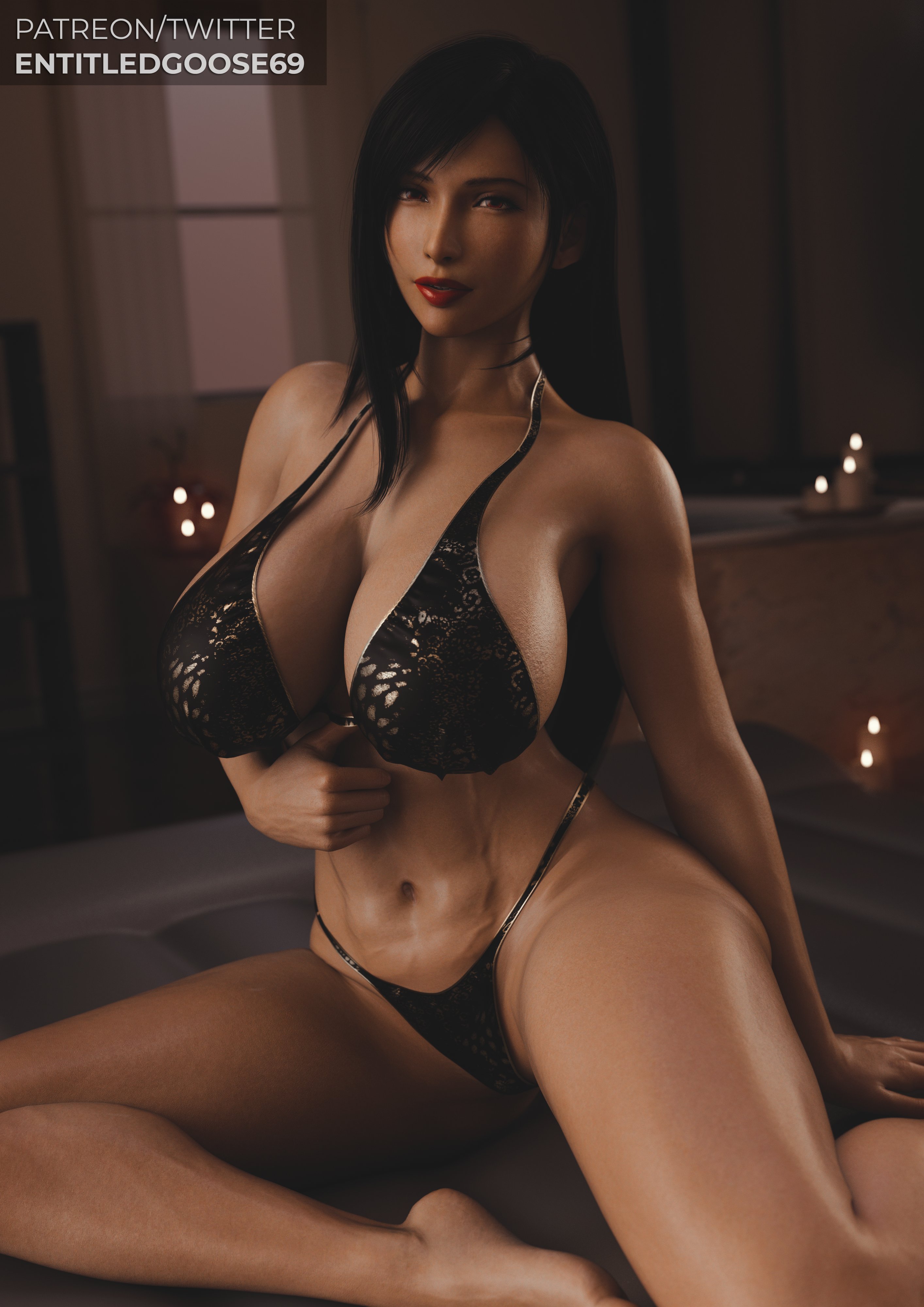 1girls, 3d, abs, ass, big ass, big breasts, bikini, breasts, cleavage, entitledgoose, female, female only, final fantasy, final fantasy vii, final fantasy vii remake, fit, fit female, mature female, milf, muscular, muscular female, solo, solo focus, straight hair, swimsuit, tagme, thick thighs, tifa lockhart, wide hips
