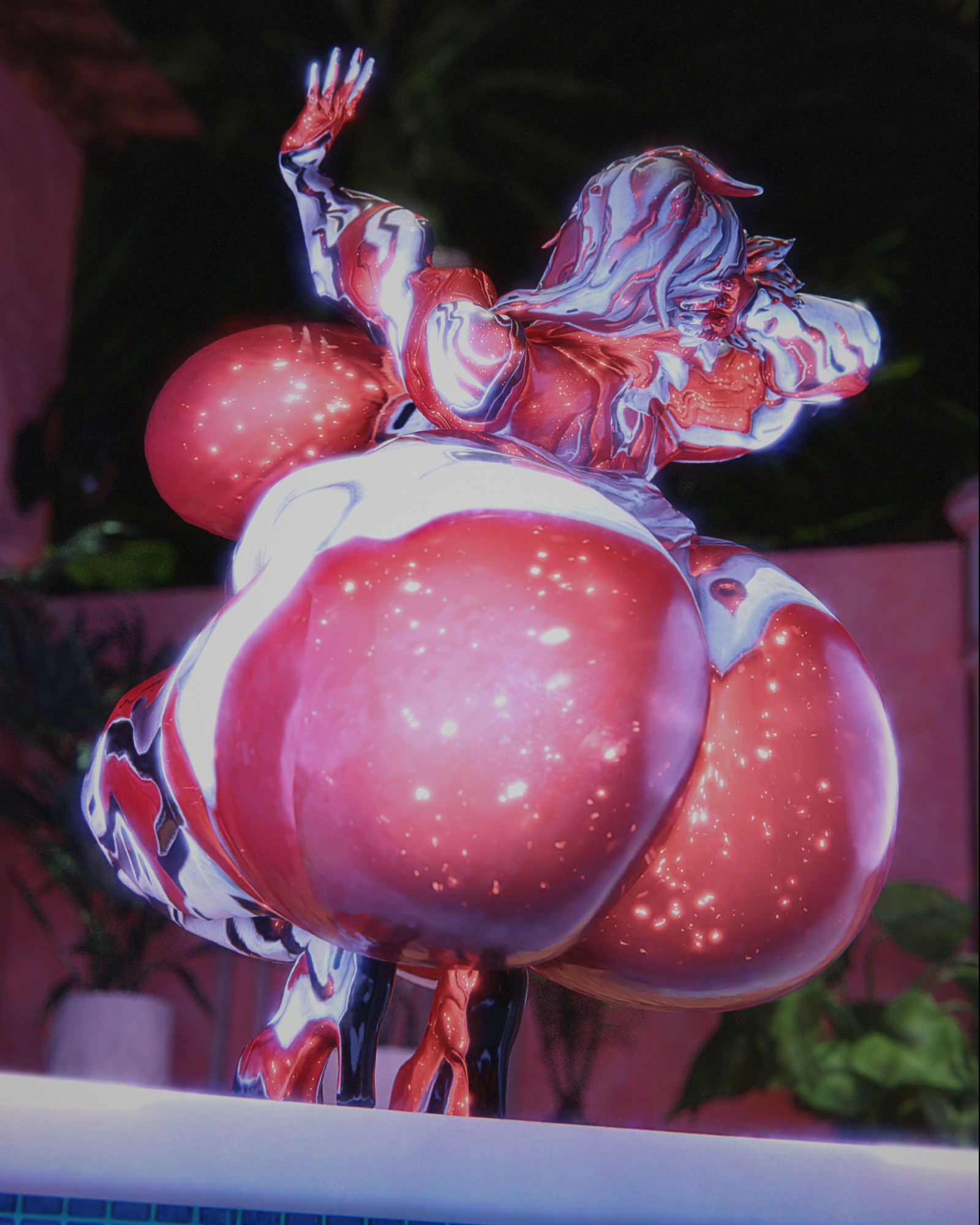 big ass, big breasts, breasts, bubble ass, cleavage, female, huge ass, huge breasts, hyper breasts, qzk forte, saryn (warframe), tagme, thick thighs, warframe, wide hips