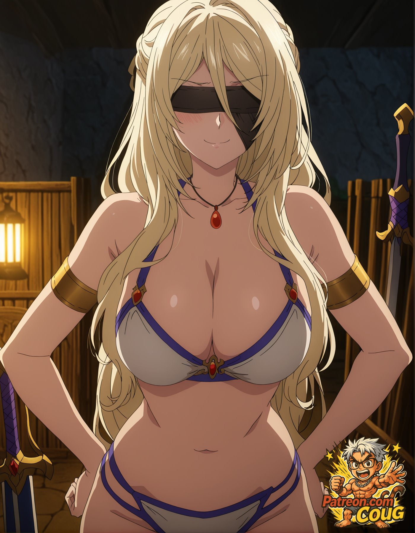 ai assisted, ai generated, coug, female, female only, goblin slayer, stable diffusion, sword maiden (goblin slayer)