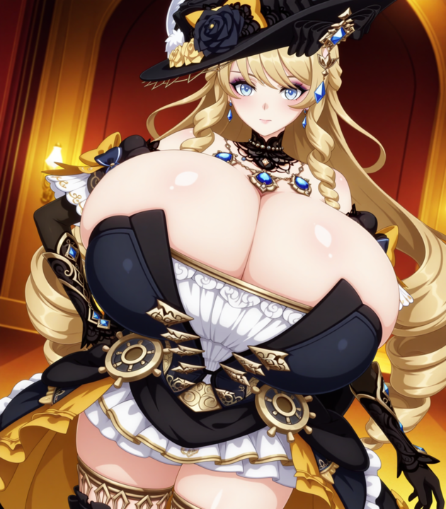 1girls 2d ai_generated anime ass ass ass_expansion babe bare_shoulders beautiful beautiful_females big_breasts blonde_female blonde_hair blue_eyes blue_eyes_female breast_expansion breasts busty cleavage clothed_female crystal_earrings curvy_figure cute dress drill_hair drill_sidelocks earrings fantasy fashion female female_only flower fully_clothed genshin_impact gigantic_breasts hat high_heel_boots hourglass_figure huge_breasts jewelry light-skinned_female light_skin long_hair looking_at_viewer medieval navia_(genshin_impact) skirt smile solo solo_female tagme thick_thighs thigh_focus thighs transformation umbrella video_game_character video_game_franchise video_games witch witch_costume witch_hat