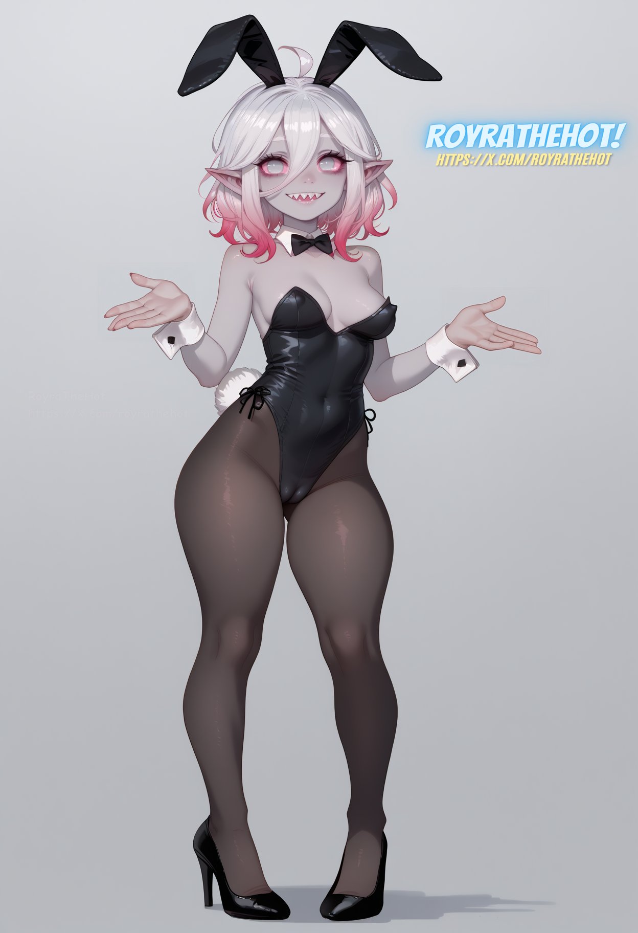 ai_generated animal_ears blood_golem breasts briar_(league_of_legends) bunnysuit female high_heels league_of_legends playboy_bunny pointy_ears rabbit_ears royrathehot stocking thick_thighs