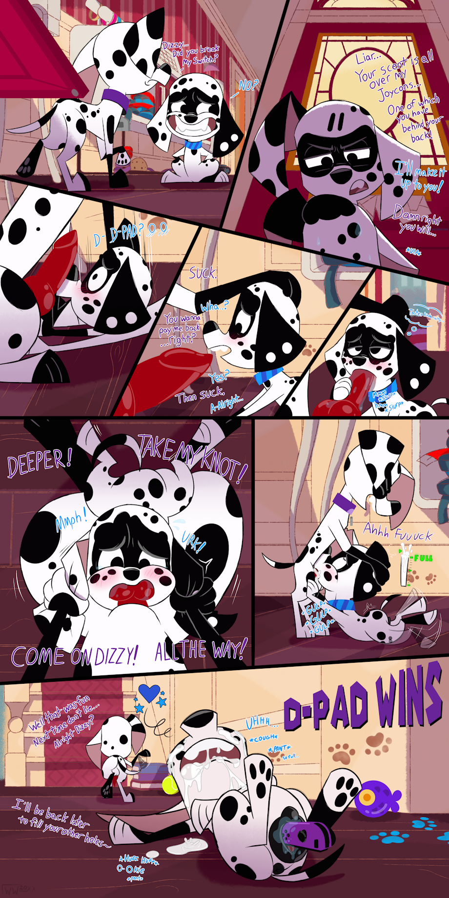 101_dalmatian_street 101_dalmatians 1boy1girl animal_anus animal_genitalia animal_penis animal_pussy anus artist_signature blowjob blue_collar brother brother_and_sister brother_and_sister_(lore) canid canine canine_anus canine_genitalia canine_penis canine_pussy canine_vagina canis collar comic cub cub_on_cub cum cum_in_mouth cum_inside cumming cumming_in_mouth cumming_inside d-pad_(whitewolf20xx) dalmatian dialogue digital_drawing_(artwork) digital_media_(artwork) disney dizzy_(101_dalmatians) dog_collar domestic_canine domestic_dog duo duo_focus english_dialogue english_text fellatio female female_canine female_cub female_dog female_feral female_penetrated feral feral_female feral_focus feral_male feral_on_feral feral_only feral_penetrated feral_penetrating feral_penetrating_feral forced forced_fellatio forced_oral hi_res high_resolution highres incest incest_(lore) inkbunny joycon_controller knot knotted_penis knotting male male/female male_canine male_cub male_dog male_feral male_on_female male_penetrating male_penetrating_female nintendo_switch object_insertion oc_x_canon oral oral_knotting oral_sex penis penis_in_mouth possible_rape purple_collar pussy questionable_consent sex siblings sister size_difference smaller_female straight_sex text vagina vaginal_penetration whitewolf20xx