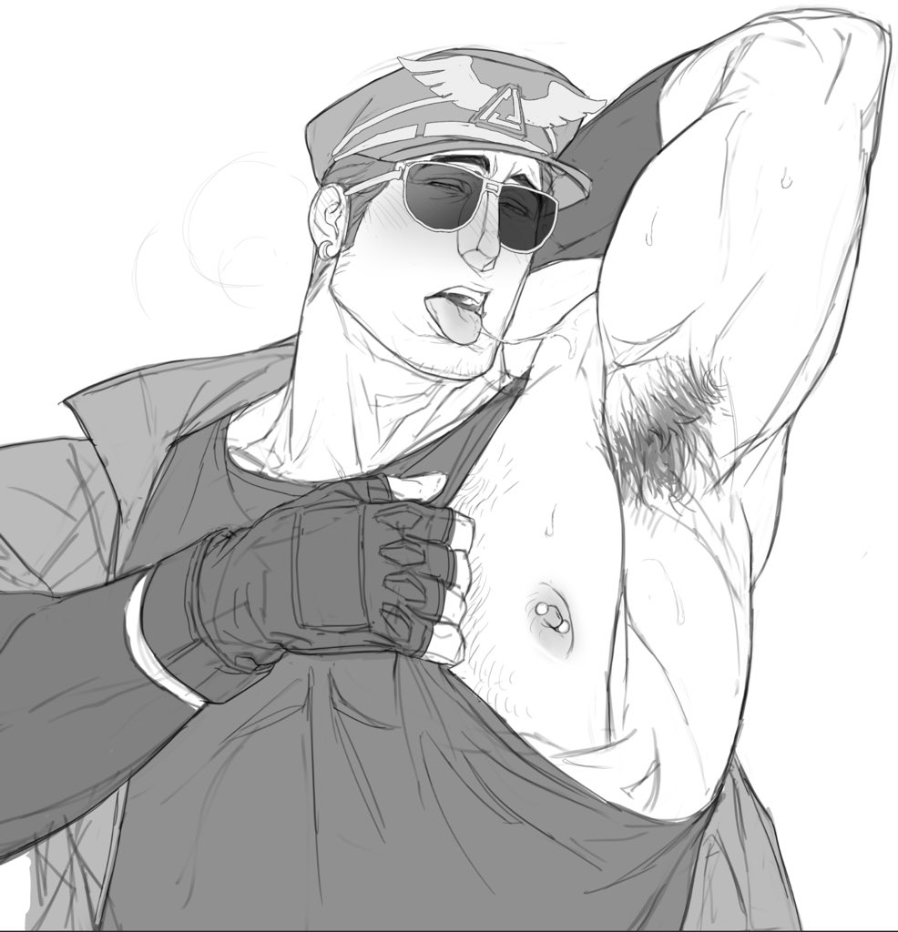 1boy, 1male, 2020s, 2025, accessory, armpit, armpit fetish, armpit focus, armpit hair, armpit peek, arms, athletic, athletic male, bara, bara tiddies, bara tits, biceps, big arms, big muscles, big nipples, blush, breasts, chest, chest hair, clothed, clothing, commander (tds), daddy, dilf, earring, earrings, excited, eyebrows, fingers, fit, fit male, gay, gay male, gloves, hair, hairy armpits, hairy chest, hands, hat, hi res, high resolution, highres, homosexual, homosexual male, horny, human, male, male chest, male focus, male hand, male human, male nipples, male only, manly, masculine, masculine male, mature, mature male, monochrome, muscles, muscular, muscular arms, muscular chest, muscular human, muscular male, muscular pecs, muscular shoulders, neck, nipple piercing, nipples, partially clothed, pecs, pectorals, piercing, police, roblox, roblox game, robloxian, saliva, saliva trail, shoulders, showing armpits, simple background, solo, solo male, source request, standing, sunglasses, sweat, sweating, sweaty, teeth, thick, ti77yl0ver, ti77ylover, toned, toned body, toned male, tower defense simulator, triceps, tuft, undressing, yaoi