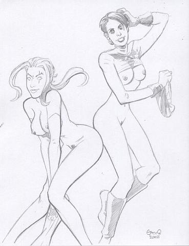 2002 blink_(x-men) clarice_ferguson exiles marvel marvel_comics monochrome nipples pussy satyq straight_hair u-go_girl x-force x-men x-statix