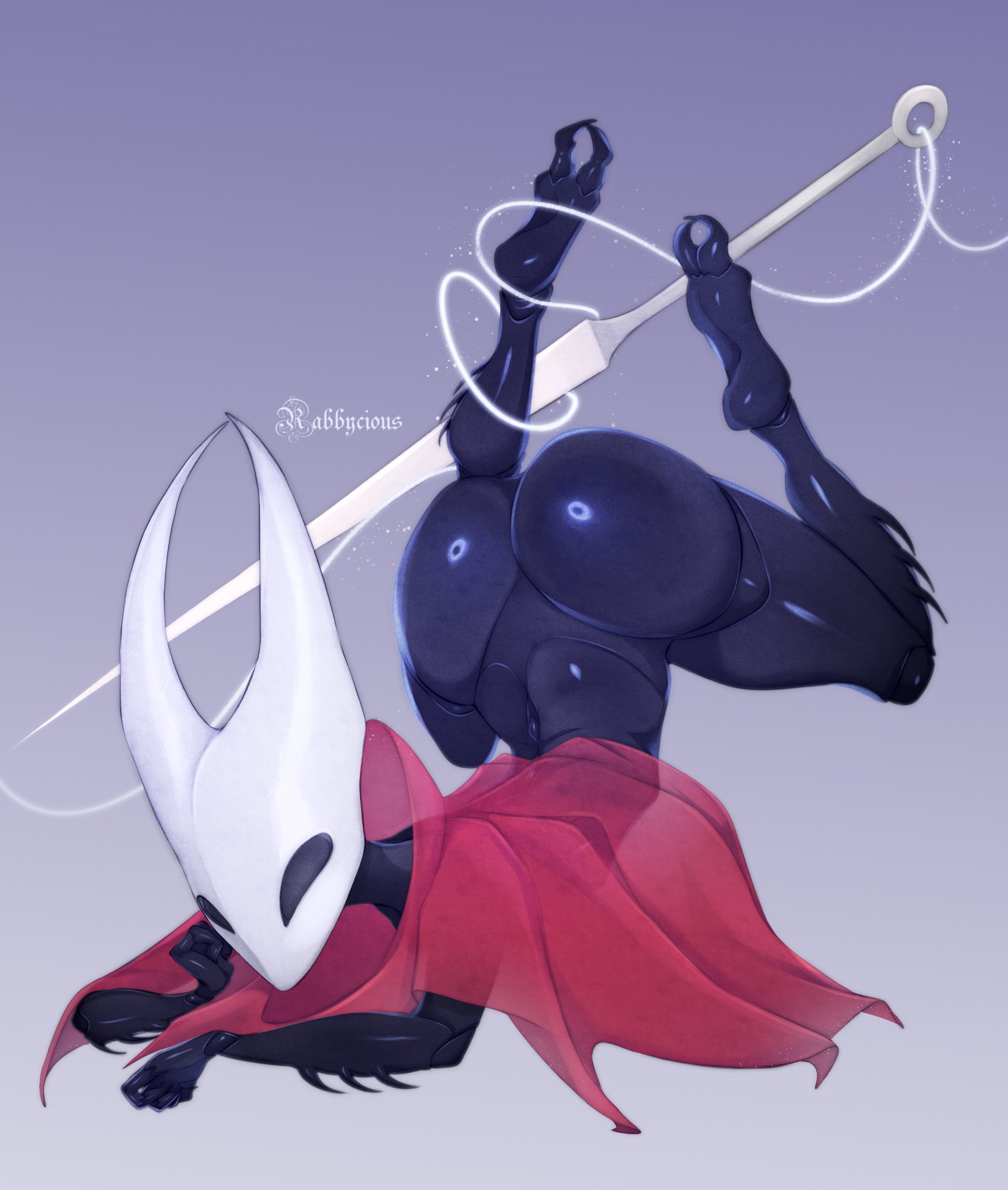 1girls, 2 horns, alternate body type, alternate breast size, arthropod, artist name, big ass, big breasts, big butt, black body, black skin, breasts, bubble ass, bubble butt, bug, bug girl, female, female only, hollow knight, hollow knight: silksong, hornet (hollow knight), large ass, large breasts, large butt, silksong, team cherry