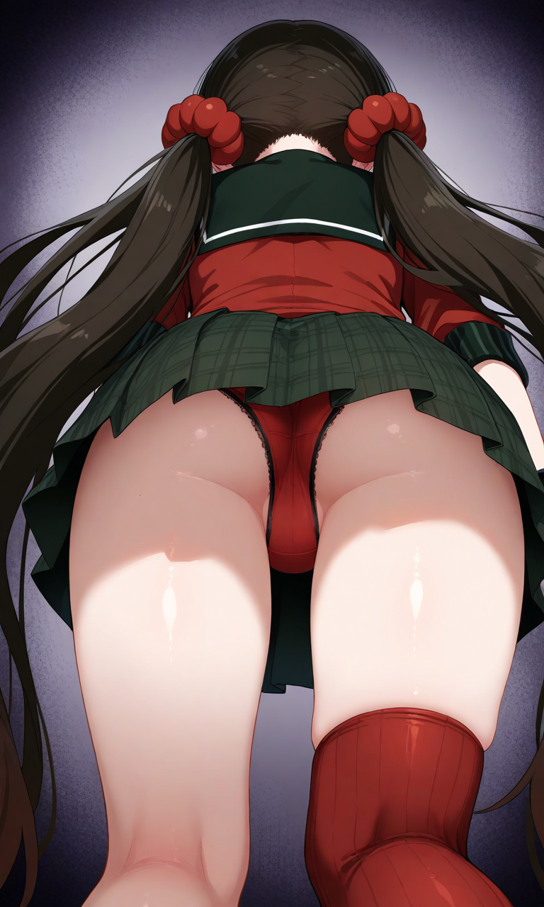 ai_generated creepshot danganronpa harukawa_maki pantyshot upskirt