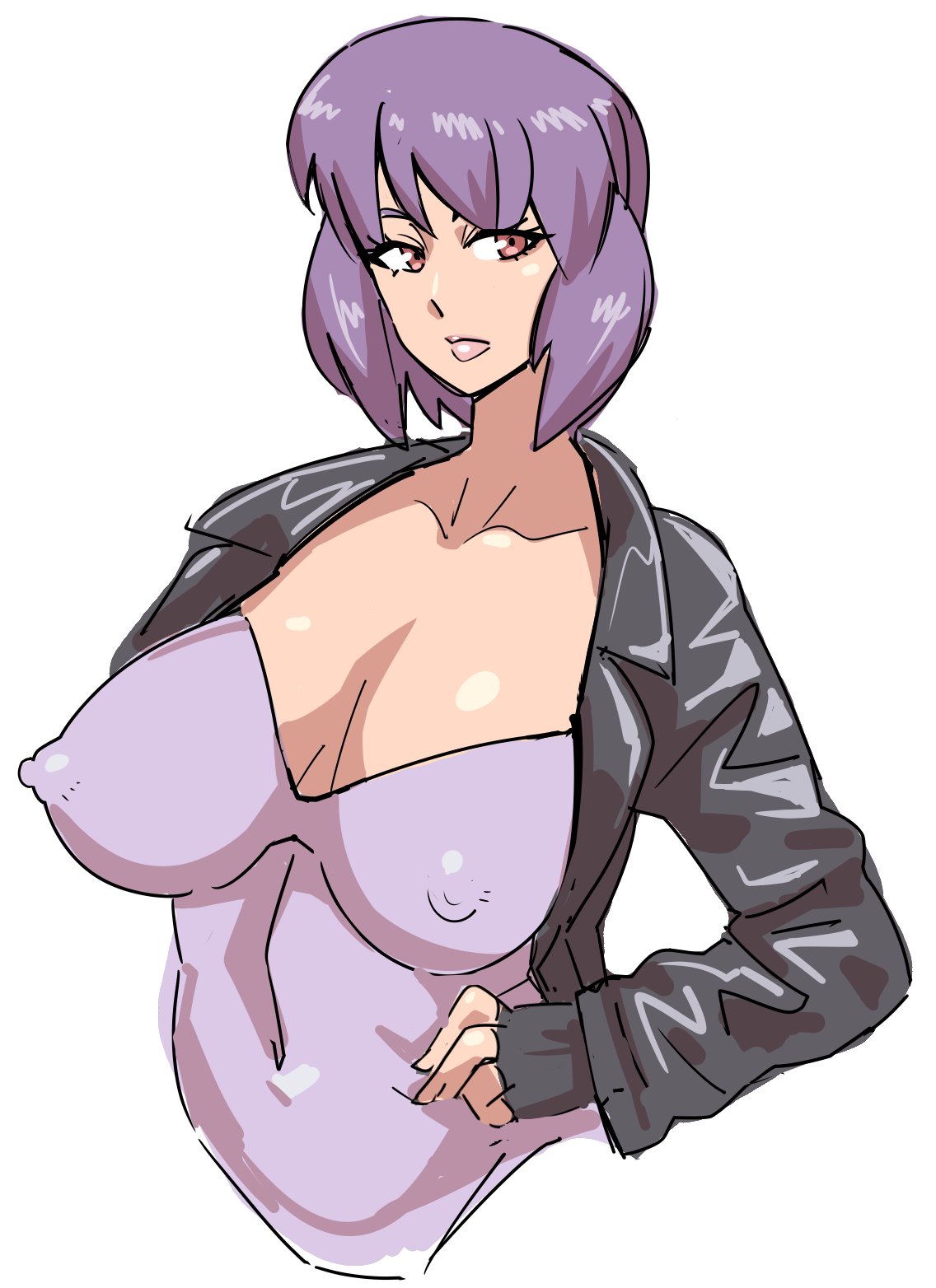 breasts female female_focus ghost_in_the_shell highres kanden-ki kusanagi_motoko nipples