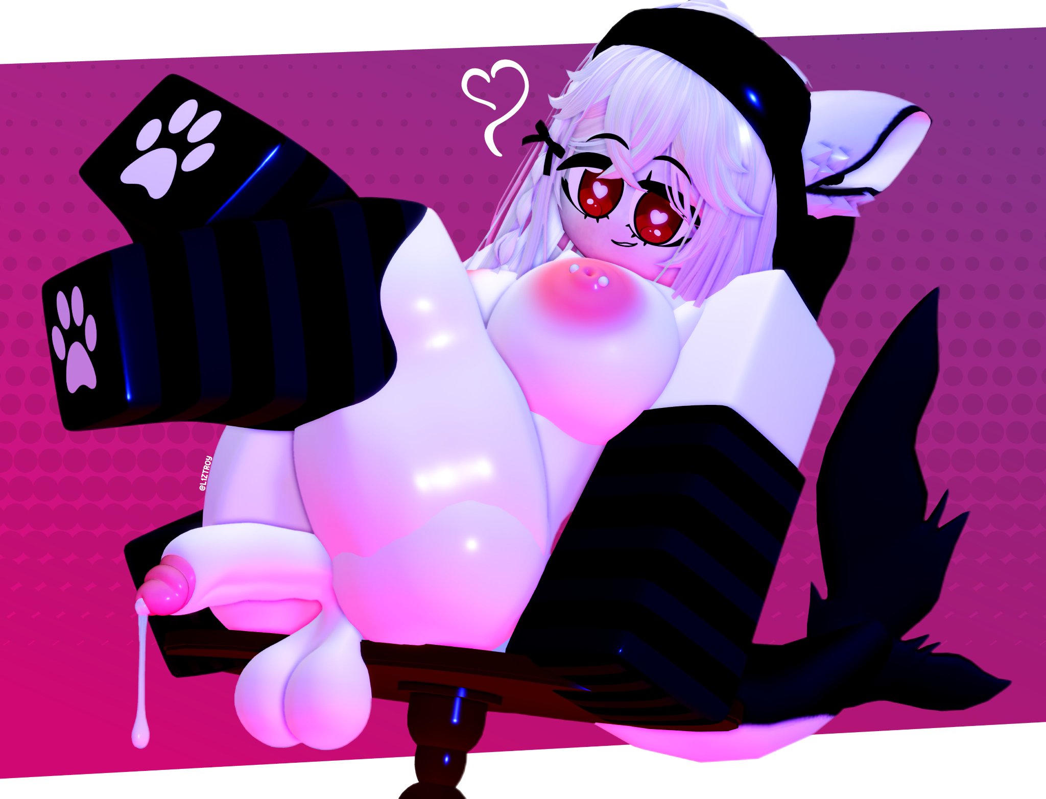 1futa, 3d, futanari, intersex, l1ztroy, roblox, robloxian