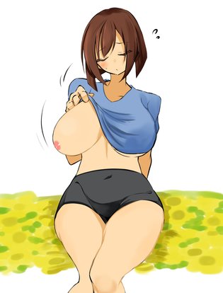 female, female frisk, frisk, lifting shirt, sitting