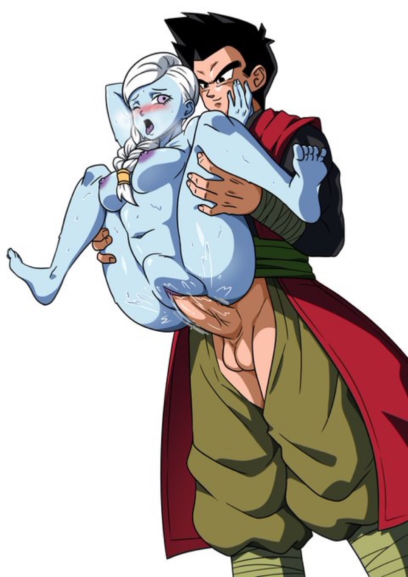 blue_skin carrying clothed_sex cus dragon_ball etzel kus size_difference son_goten super_dragon_ball_heroes white_hair xenoverse