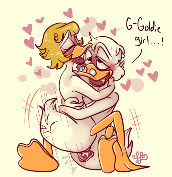 bird blush color disney duplicate furry glittering_goldie goldie_o'gilt no_humans penis scrooge_mcduck sex