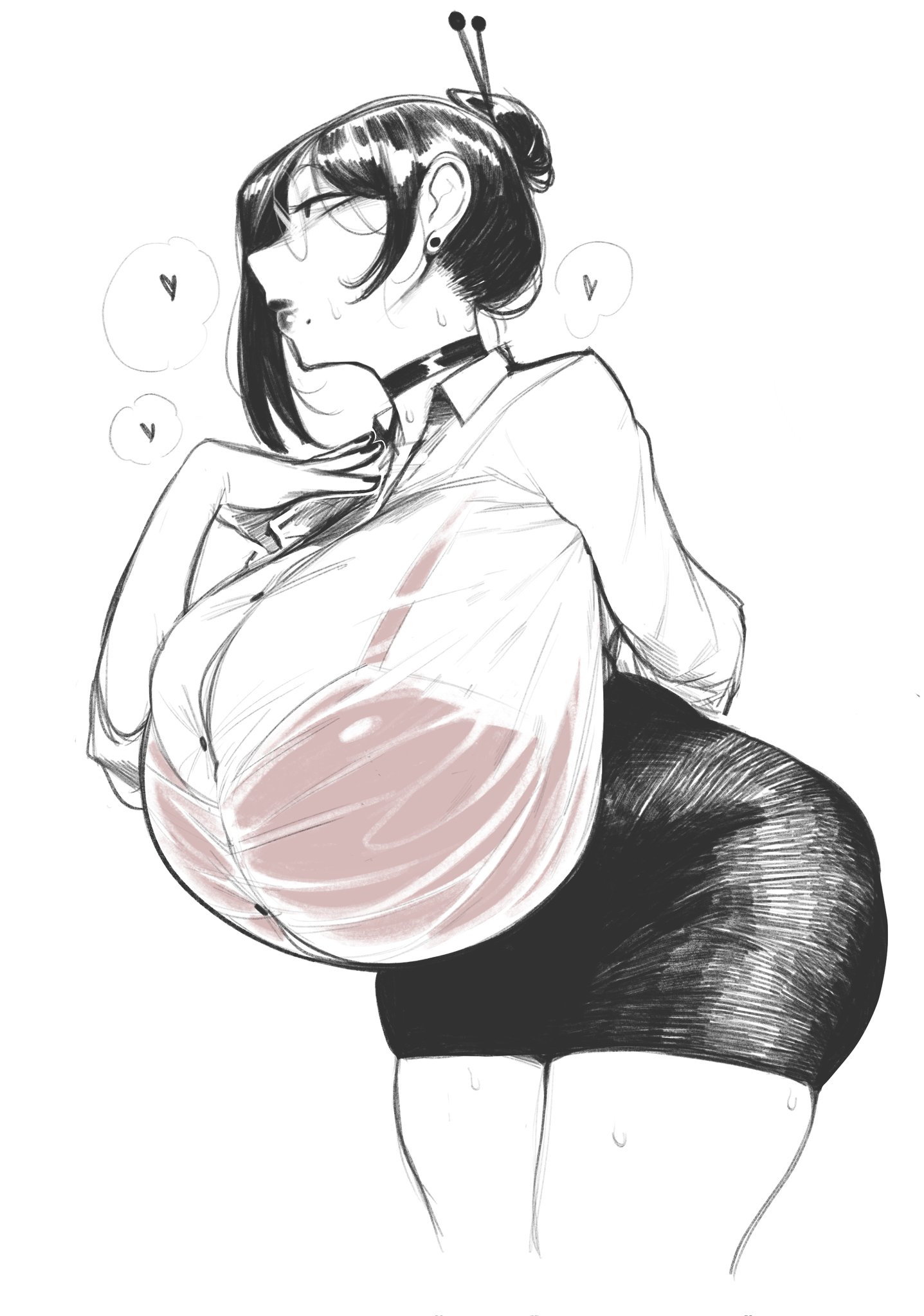 1girls, big breasts, busty, clothed, female, female only, huge breasts, krekk0v, large breasts, lin (krekk0v), massive breasts, milf, office clothing, office lady, sweat, sweating, sweaty, tagme, thick