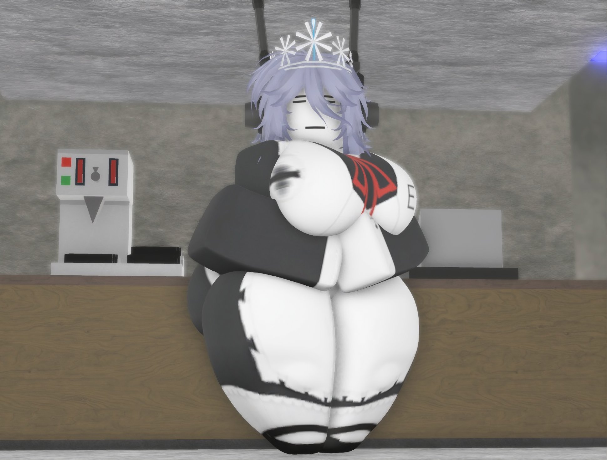 1female, 1girls, 3d, android, big breasts, blue hair, breasts, breasts on table, clothed, clothing, dream game, eunoia, female, female only, frozen soul, huge breasts, indecentmary, long hair, roblox, roblox game, robloxian, smile, smiling, solo, solo female, solo focus, tiara, voluptous, voluptuous female, white body