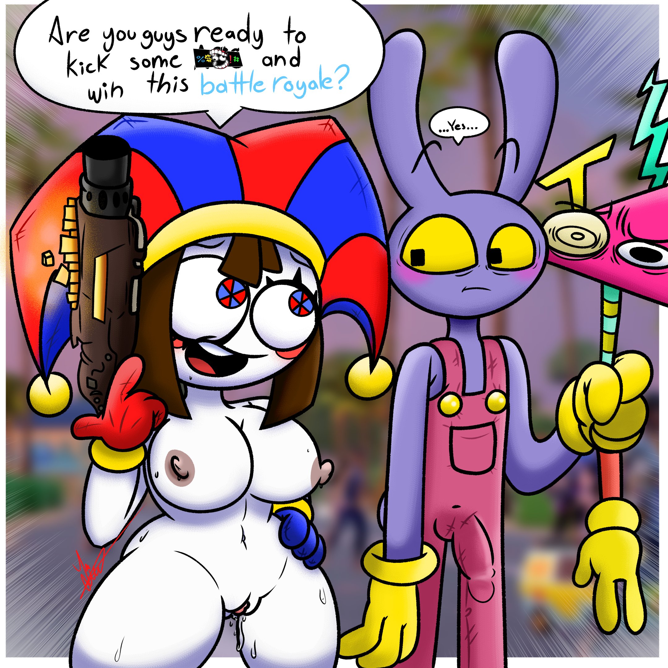 big tits, collaboration skins, epic games, fortnite, fortnite: battle royale, glitch productions, jax, jax (tadc), jax (the amazing digital circus), lxd369, nipples, penis, penis under clothes, pomni, pomni (tadc), pomni (the amazing digital circus), pussy, pussy juice, text bubble, the amazing digital circus, tits, vagina, zooble (tadc), zooble (the amazing digital circus)