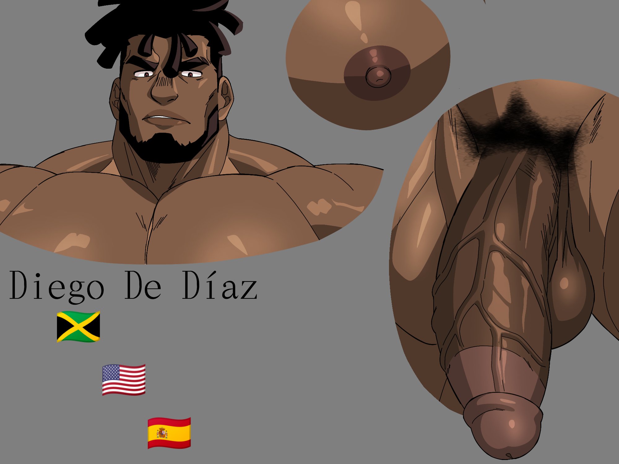 bara, big penis, cock, dark skin, dark-skinned male, dick, gay, male, male only, muscular, muscular male, penis, veiny, veiny penis