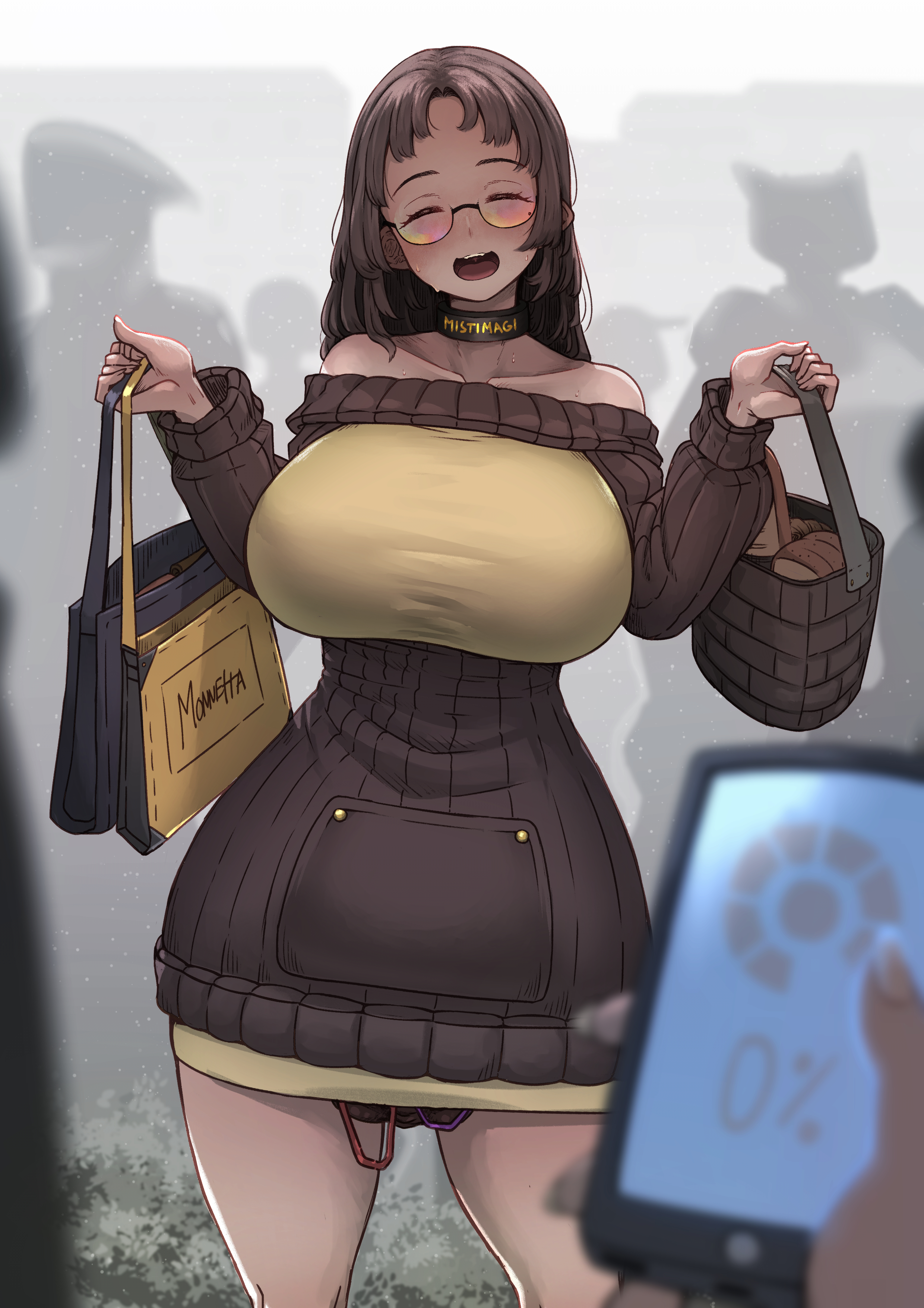 absurd resolution, clothed, exhibitionism, mistimagi, mistimagi (character), vibrator