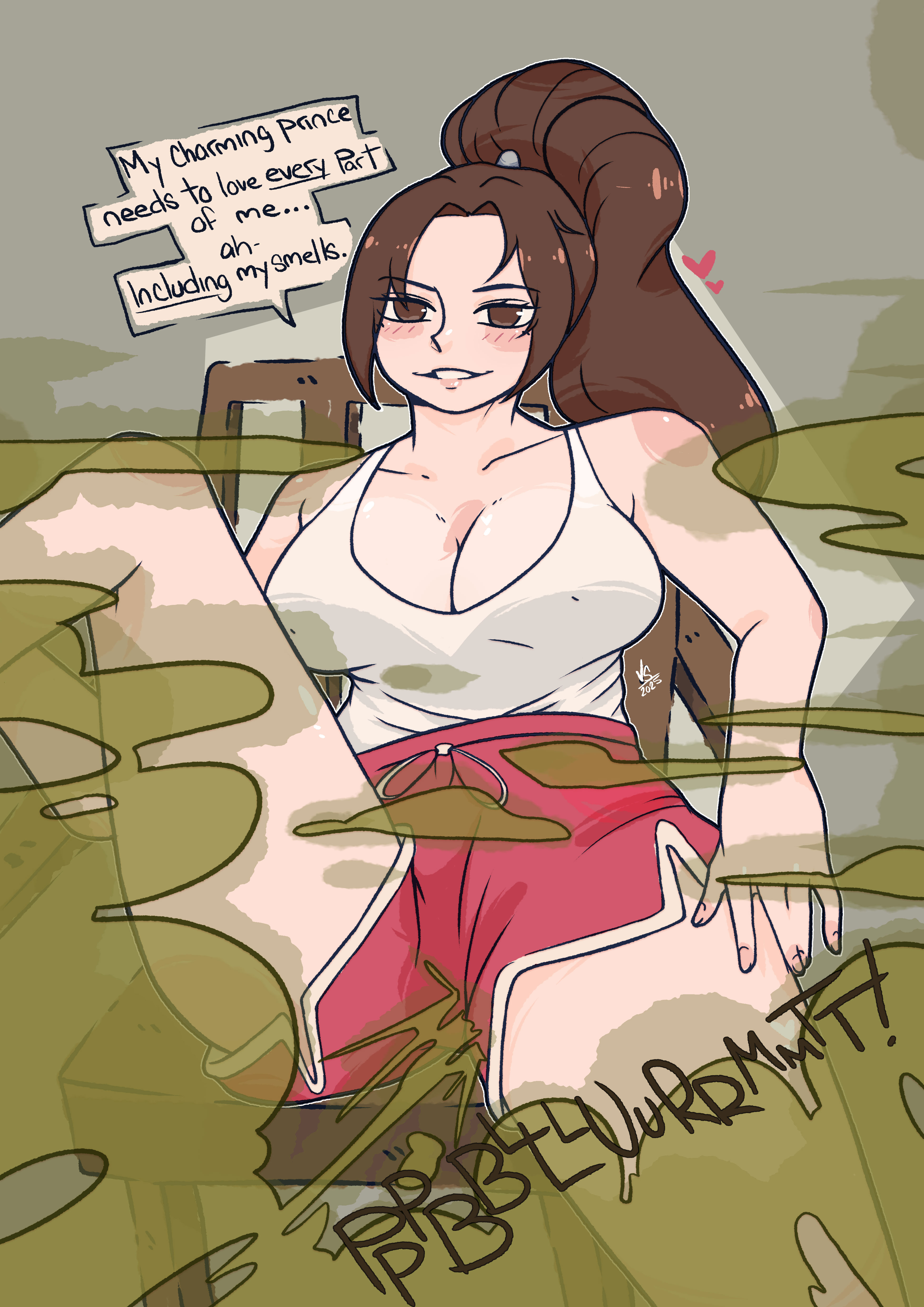 1girls, big breasts, breasts, fart, fart fetish, farting, fatal fury, female, king of fighters, mai shiranui, snk, vinylsplash