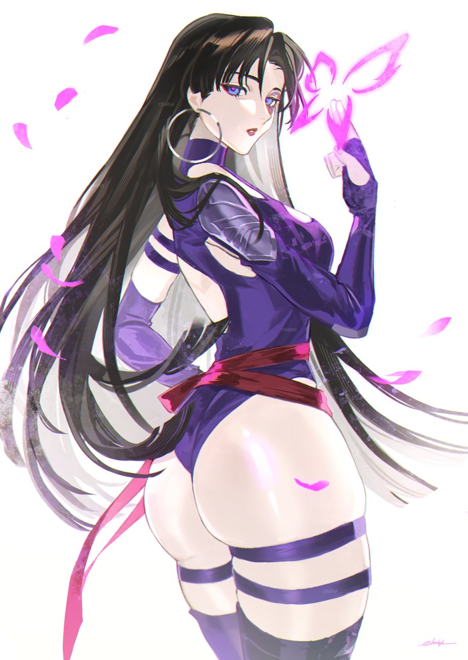 1girls, ass, ass focus, big ass, bubble ass, bubble butt, chiachiachia, female, female only, marvel, marvel rivals, psylocke, psylocke (marvel rivals), psylocke (sai) (vengeance), standing, thick thighs