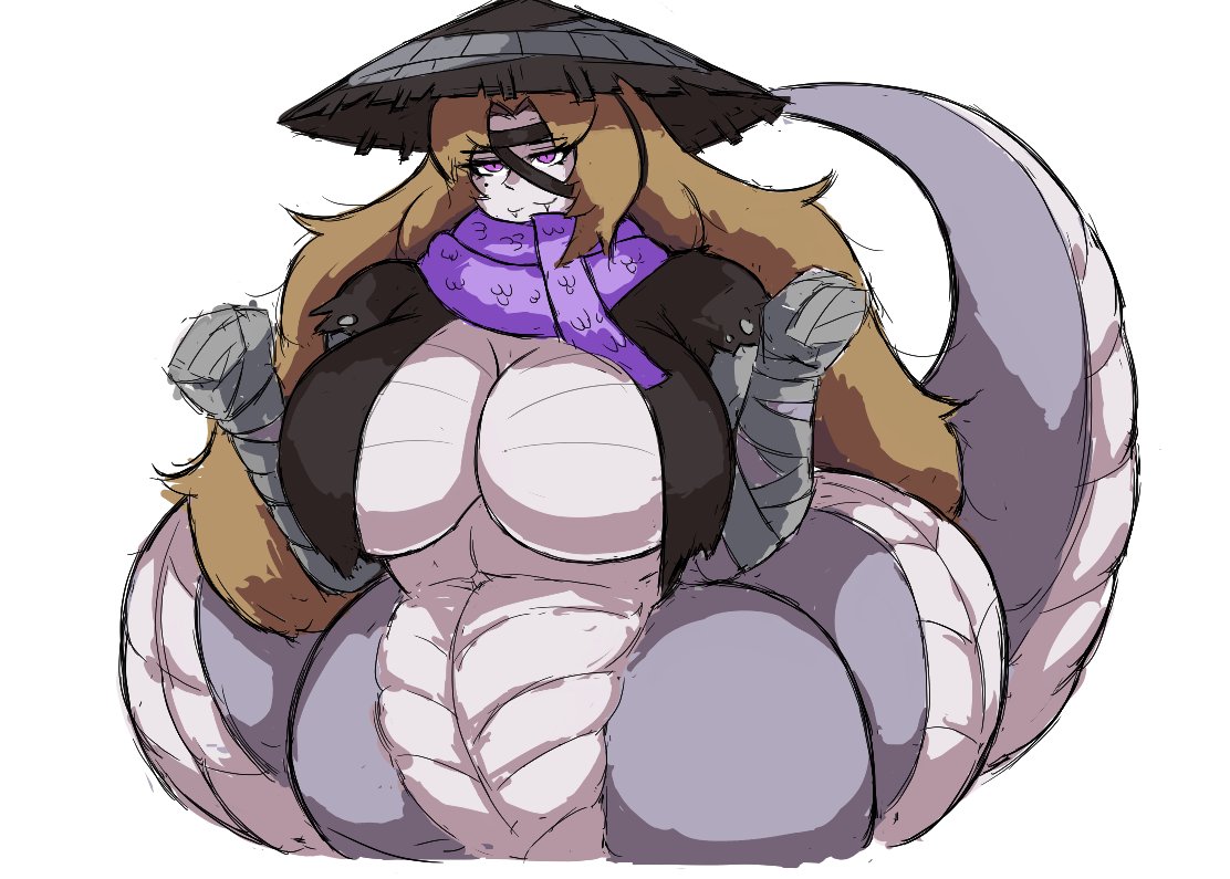 breasts, female, heishou pack (project moon), heishou pack-si branch (identity) (project moon), huge breasts, lamia, limbus company, littleteze, monster girl, naga, project moon, rodion (limbus company), snake girl