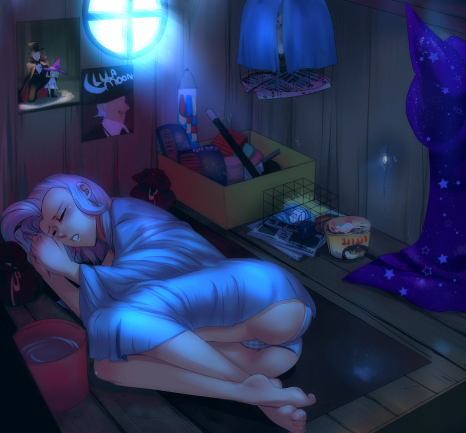 bakki female female_only friendship_is_magic human humanized my_little_pony panties sleeping solo trixie_lulamoon